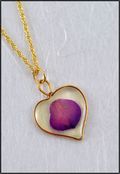 Heart Mirage Necklace with Purple Rose Petal